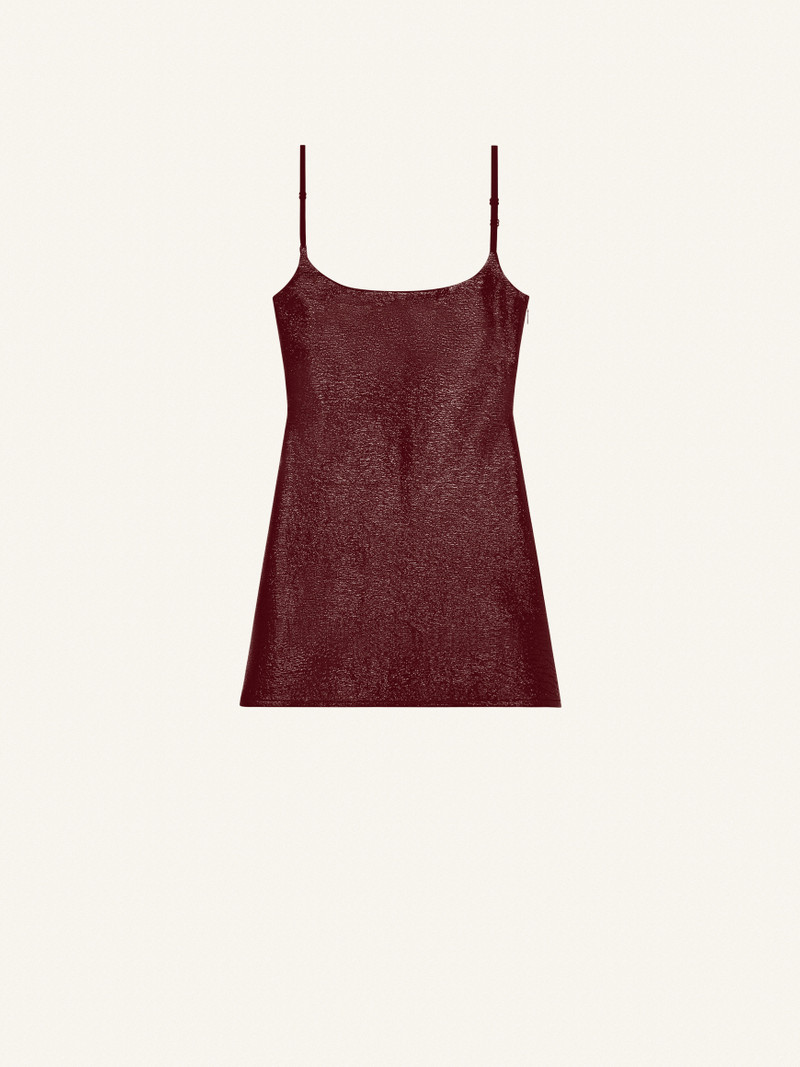 LIGHT VINYL MINI SLIP DRESS 1