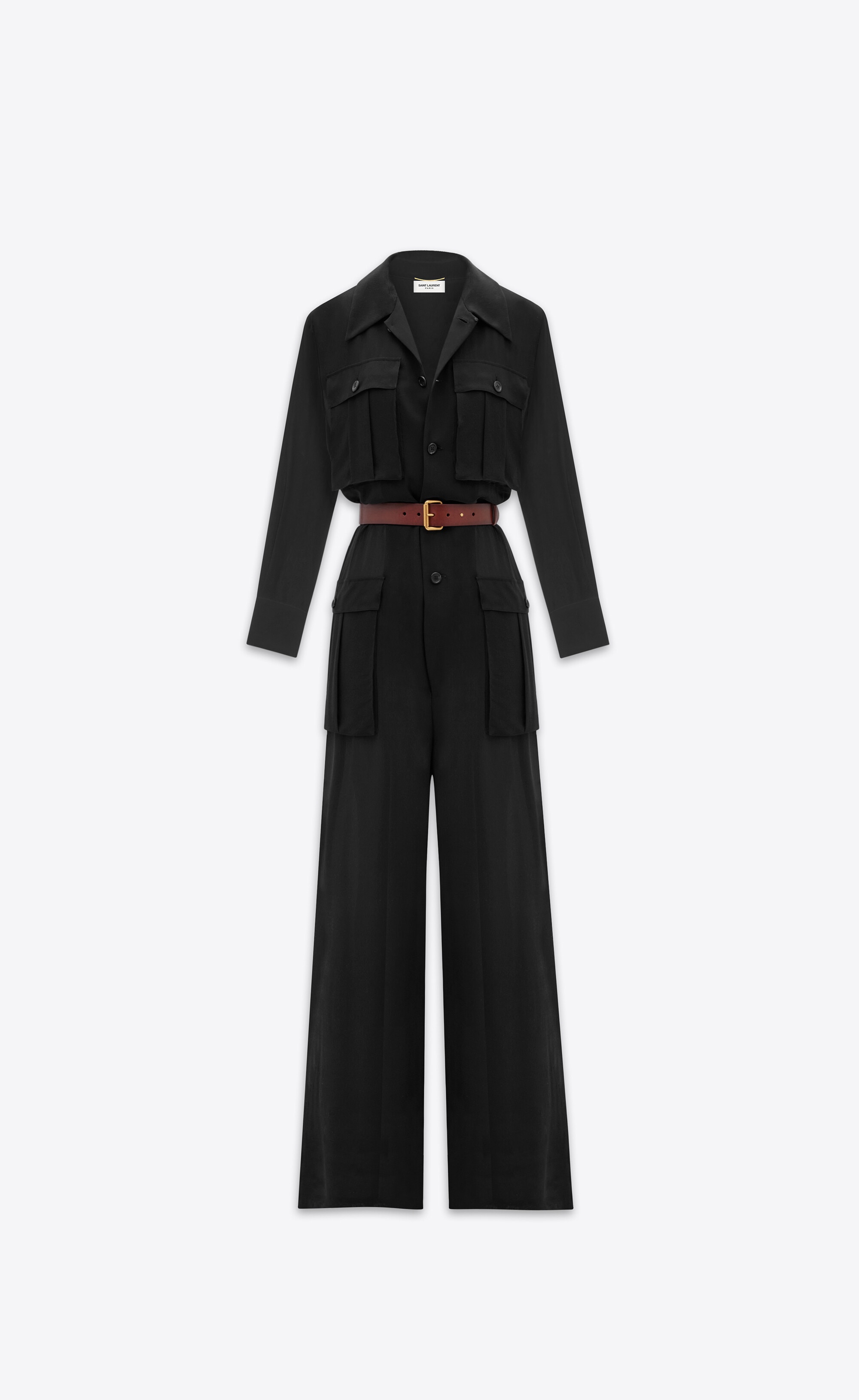 jumpsuit in silk crepe muslin - 3