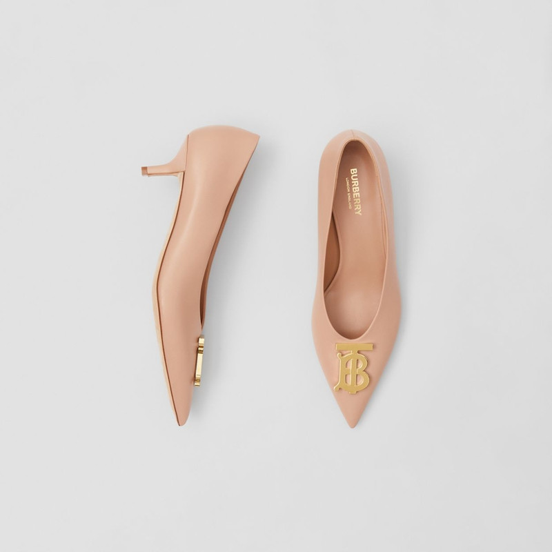 Burberry Monogram Motif Leather Point-toe Pumps outlook