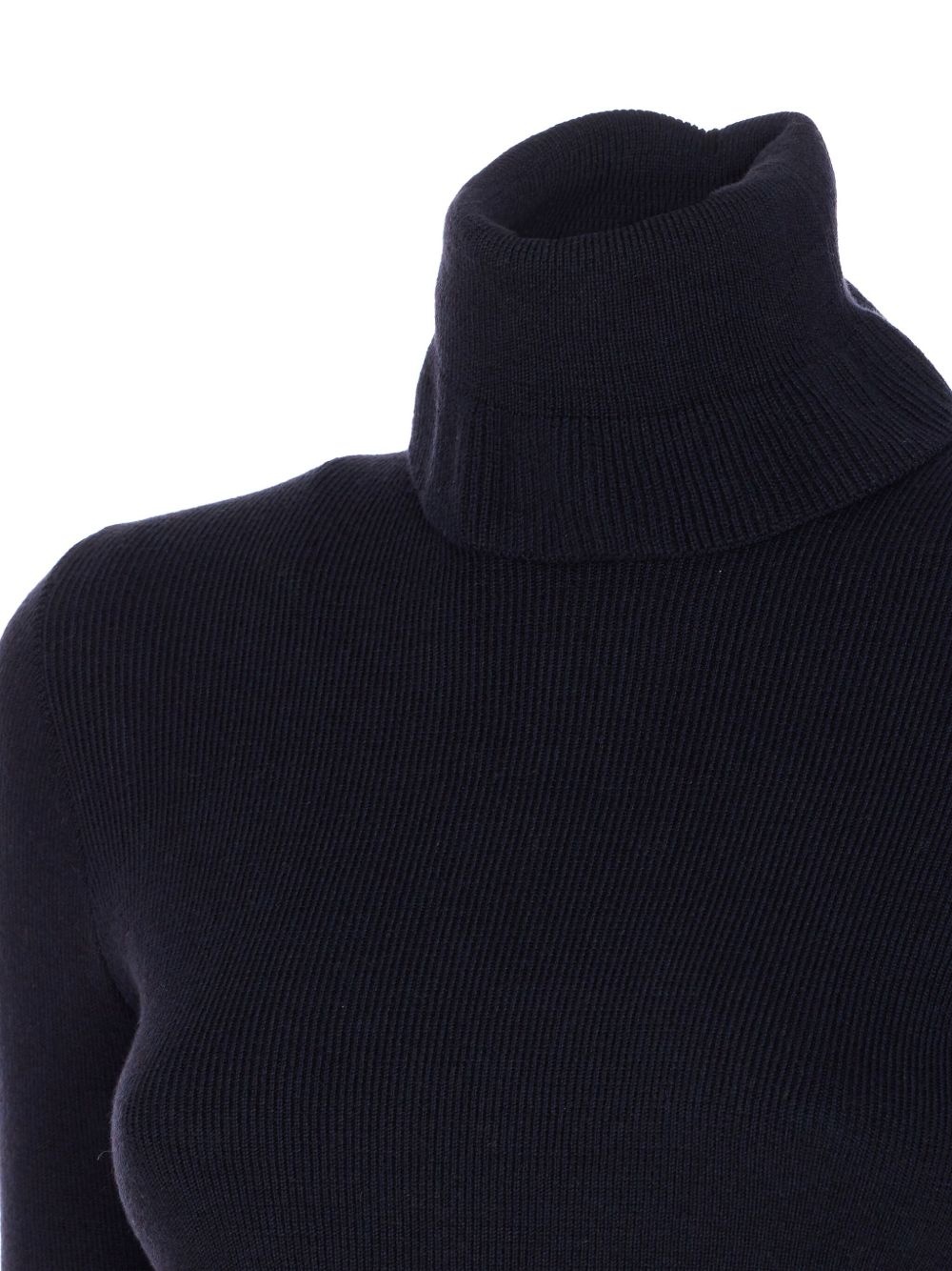 high-neck ruffled-cuff sweater - 3