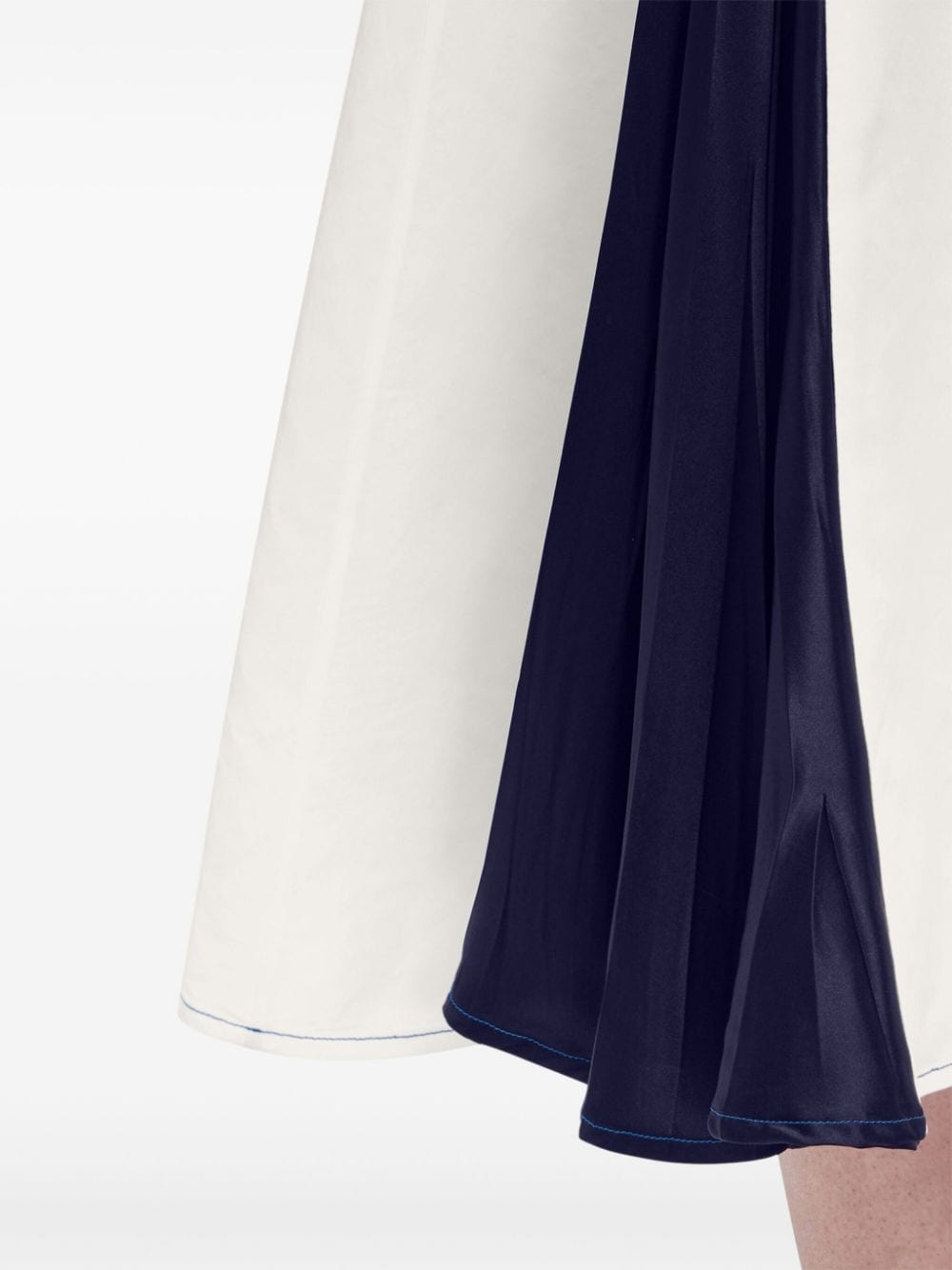 satin-inlay shirtdress - 5