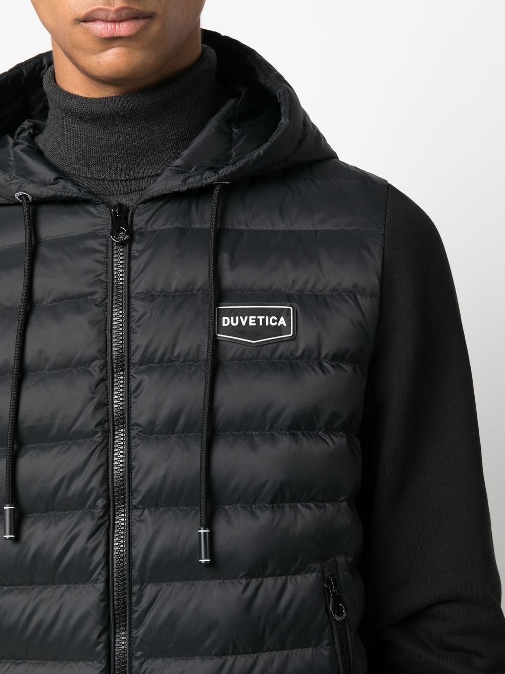 logo-patch quilted jacket - 5