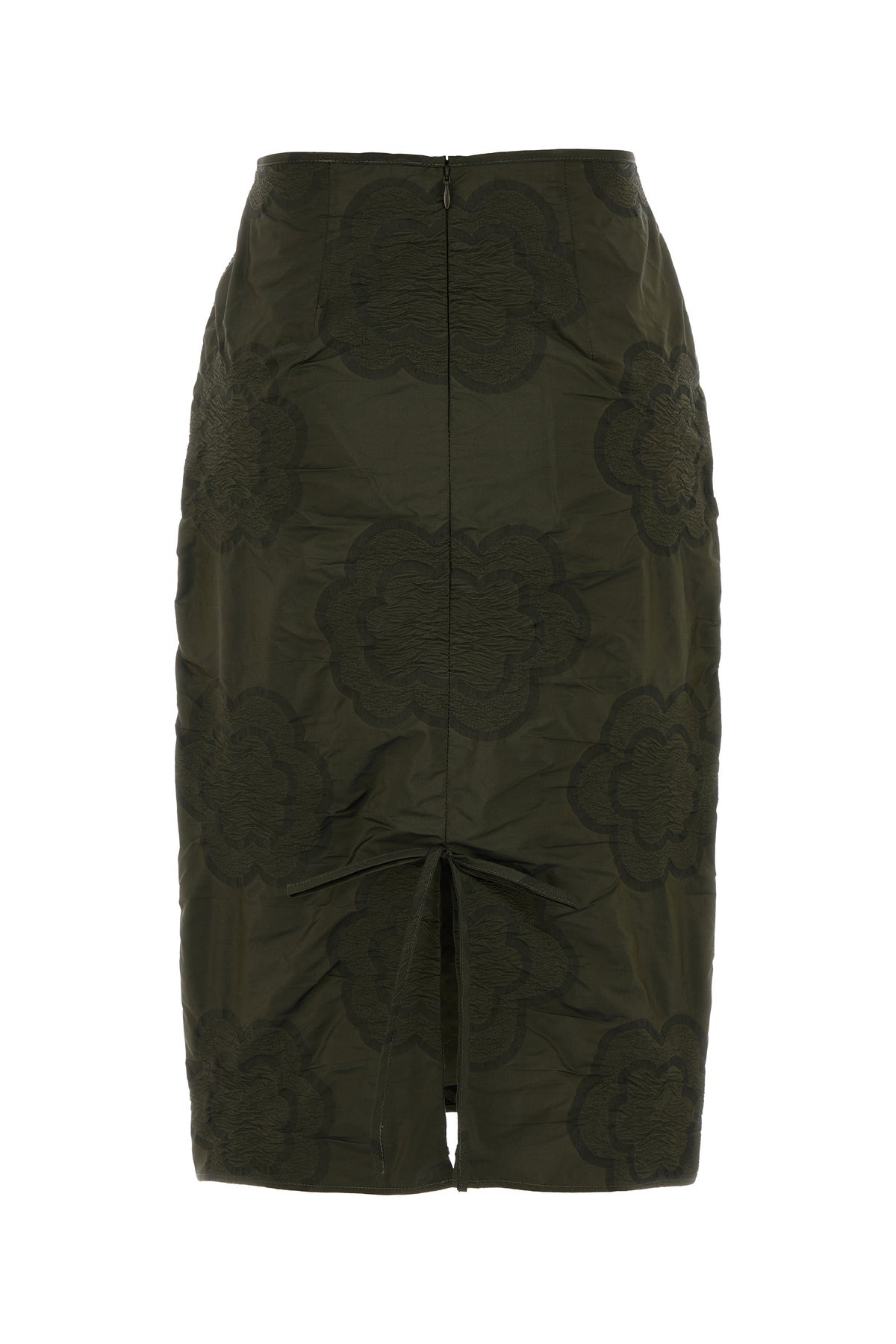 Olive green polyester blend Allegra skirt - 2