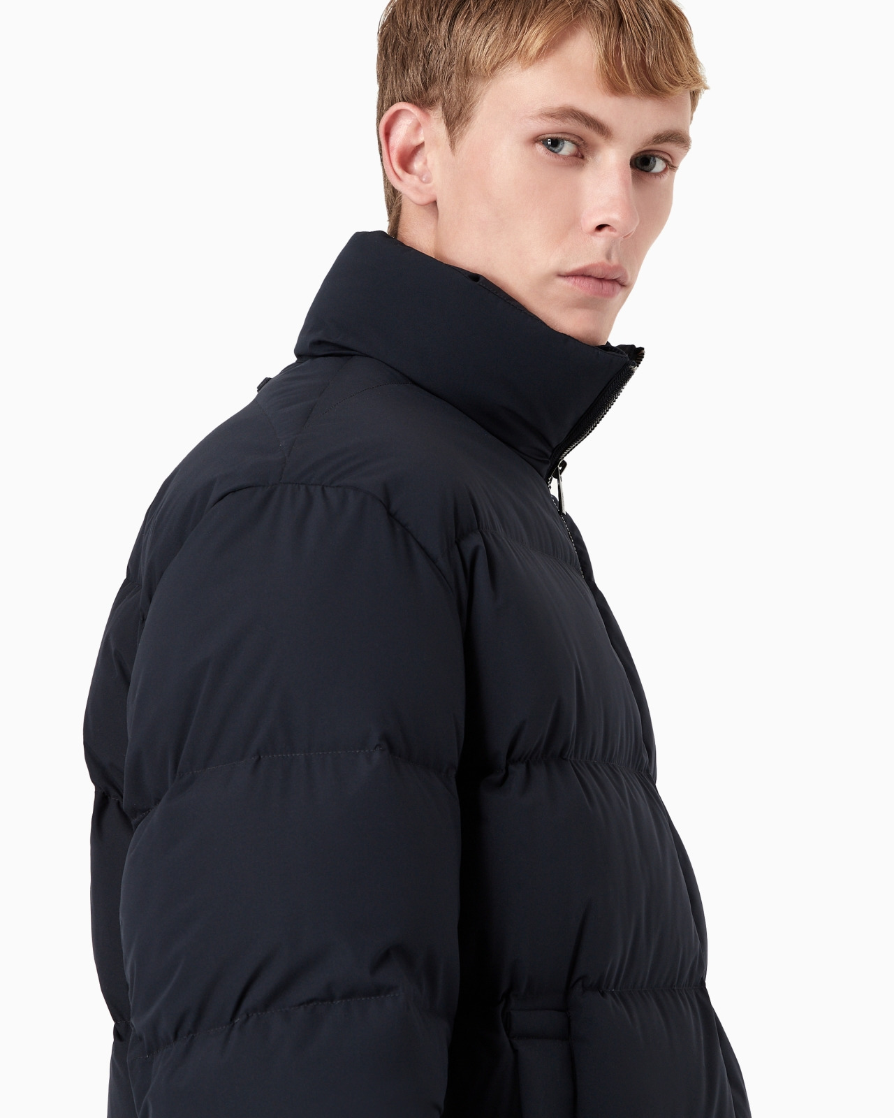 Oversized, quilted nylon, full-zip puffer jacket - 6