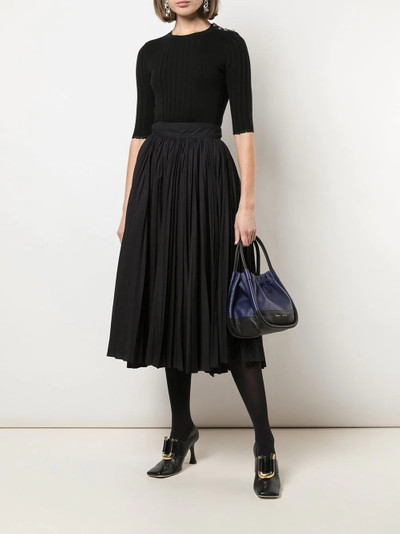 Proenza Schouler pleated poplin wrap skirt outlook