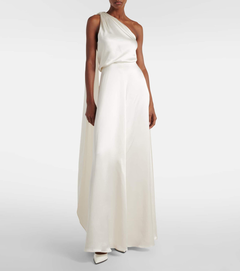 Max Mara Bridal Pamela draped silk satin gown outlook