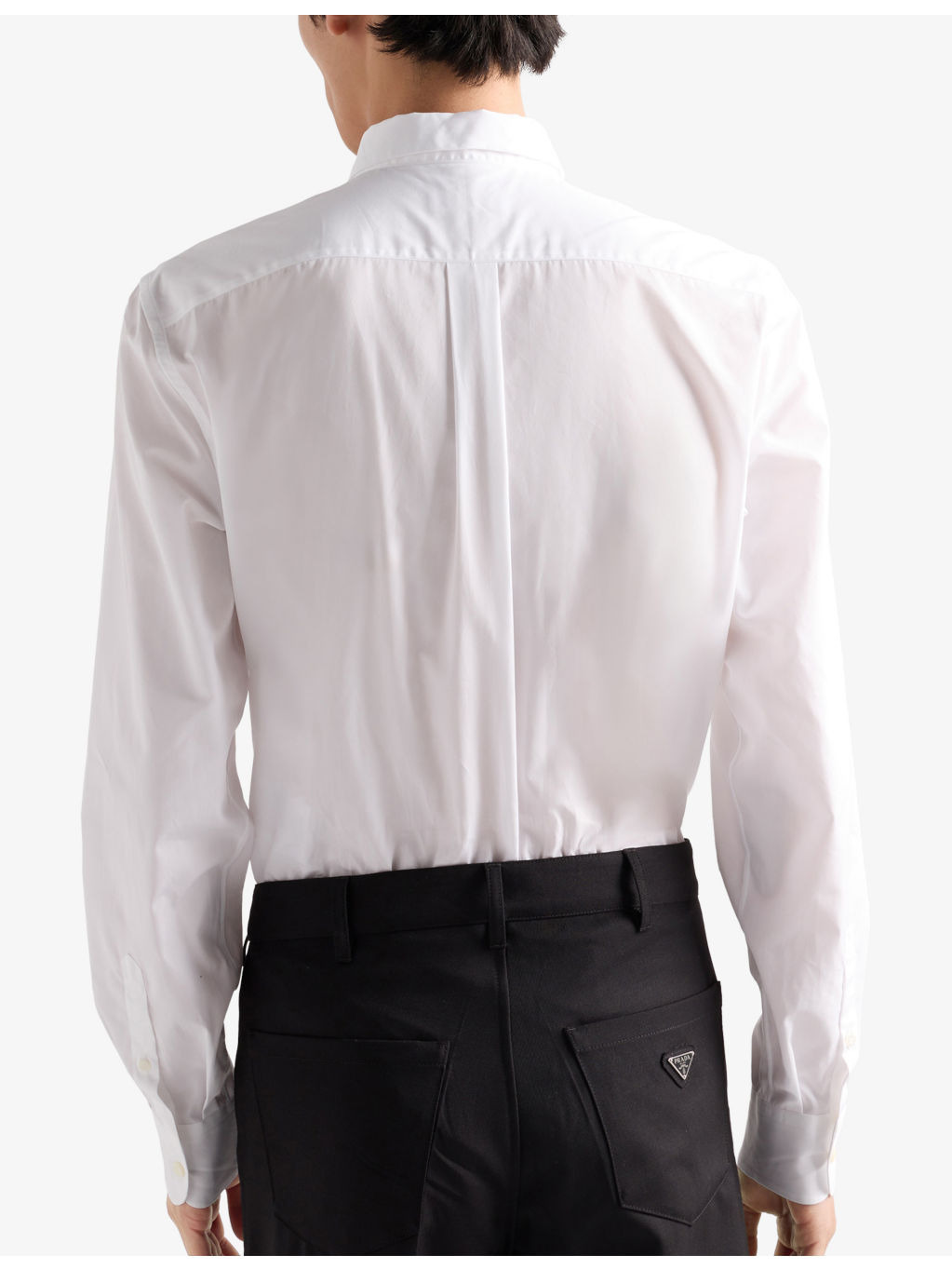Triangle-Logo Long-Sleeve Cotton Shirt - 4