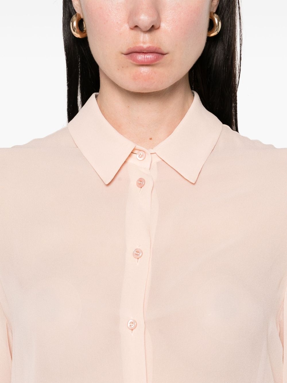 embroidered georgette shirt - 5