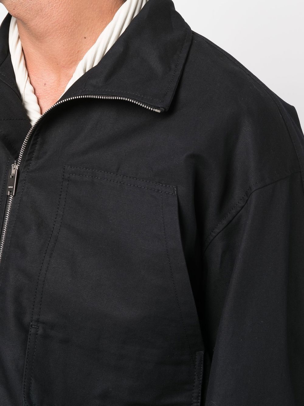 zip-fastening shirt jacket - 5