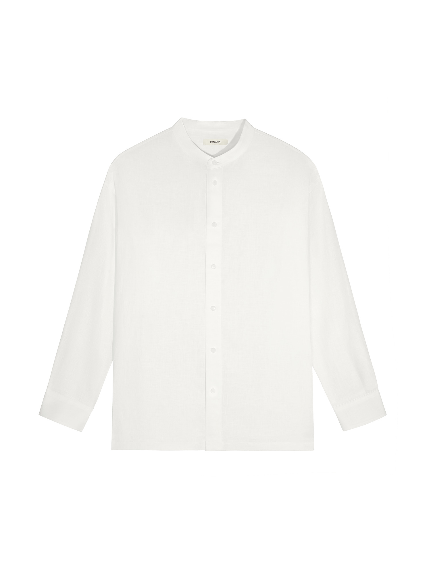 Womens DNA Aloe Linen Mandarin Collar Long Sleeve Shirt - Off-White - 1