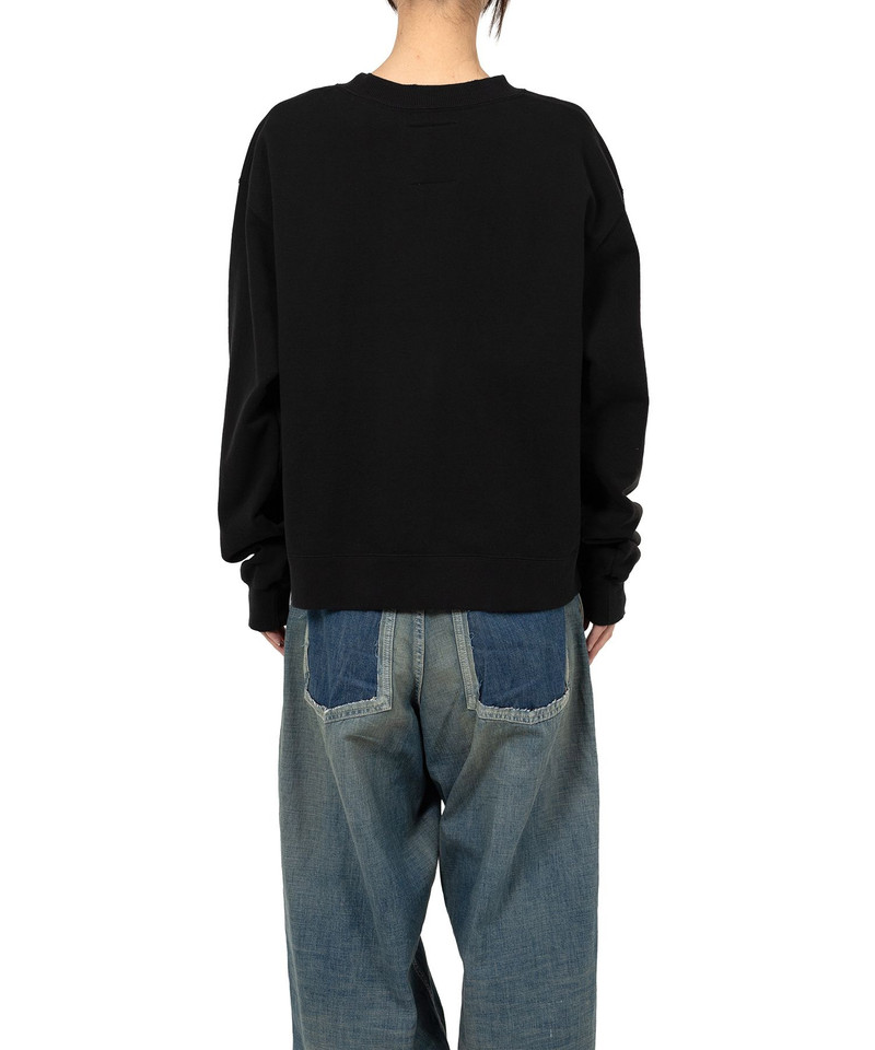 Cat Printed Embellished Distressed Sweatshirt 11