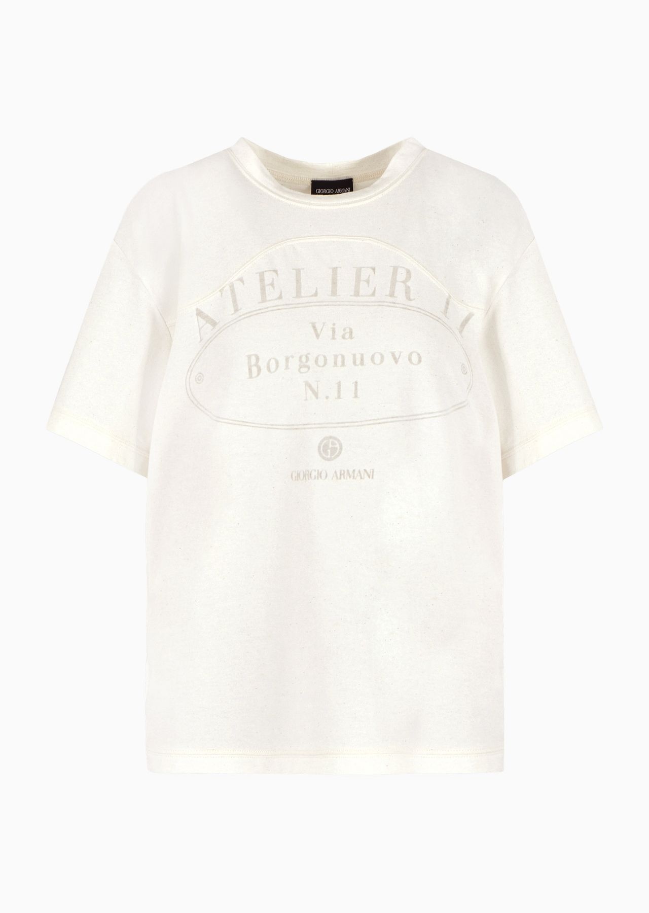 Denim Collection oversized cotton-blend jersey T-shirt - 1