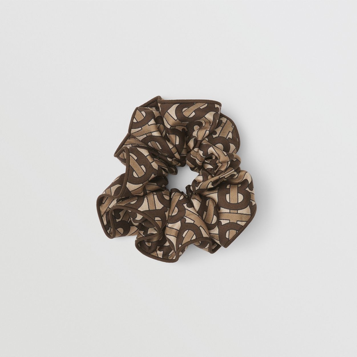 Monogram Print Silk Twill Scrunchie - 4