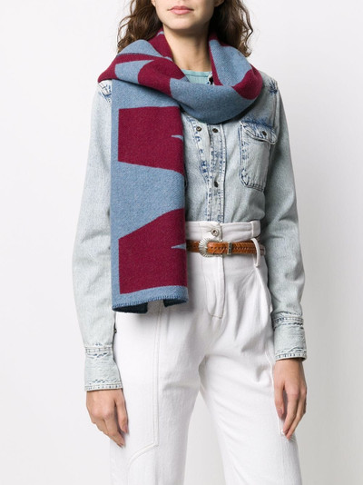 Isabel Marant Loli loog-jacquard blanket scarf outlook