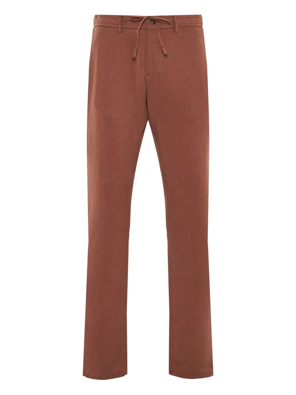 drawstring straight-leg trousers - 1