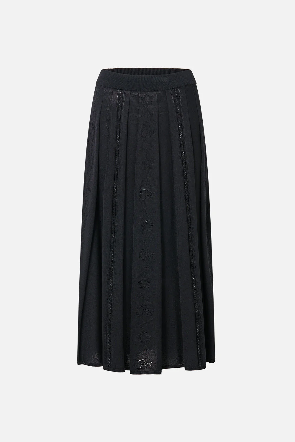 PLEATED KNIT SKIRT - 1