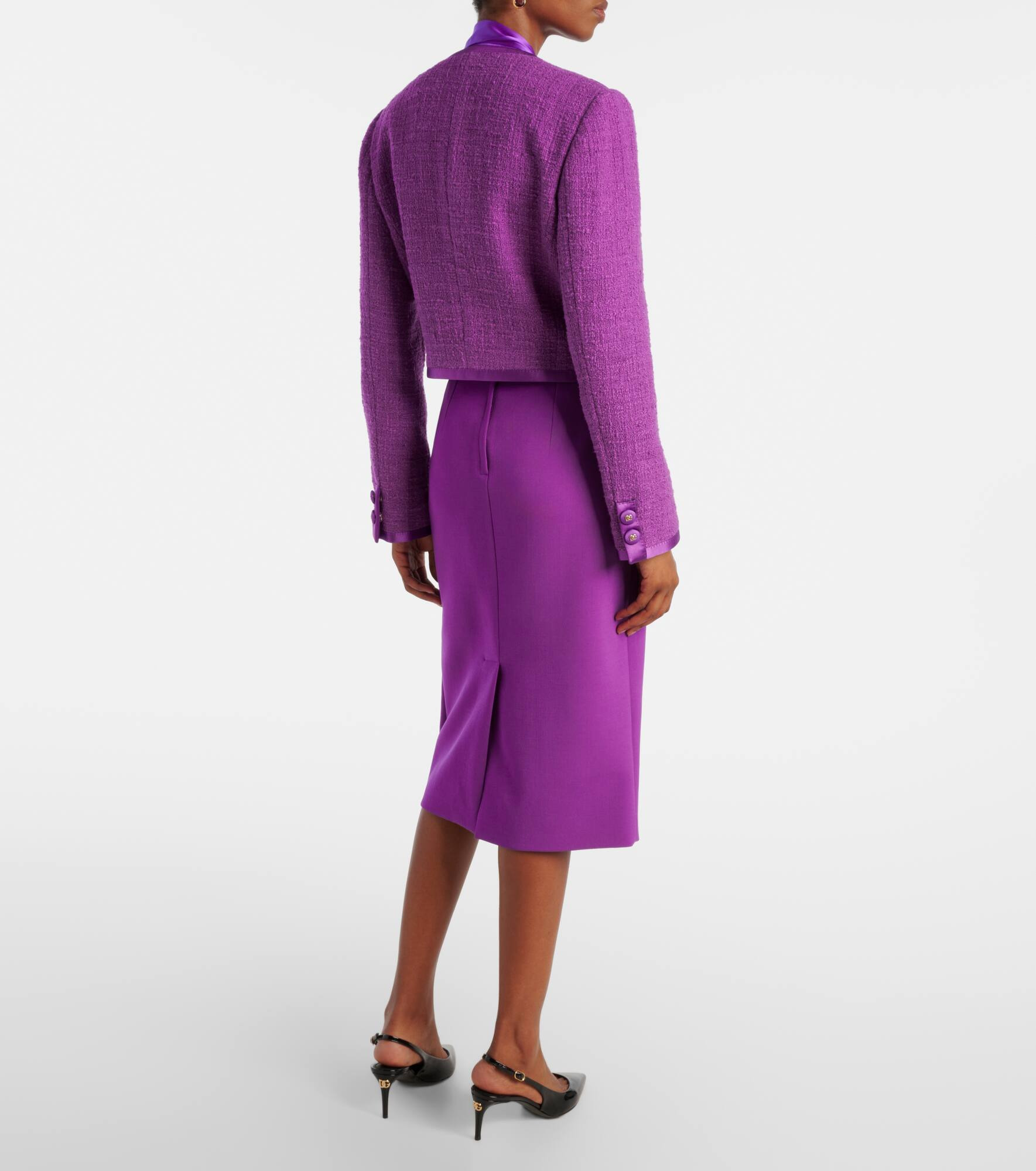 Cotton and silk-blend tweed jacket - 3