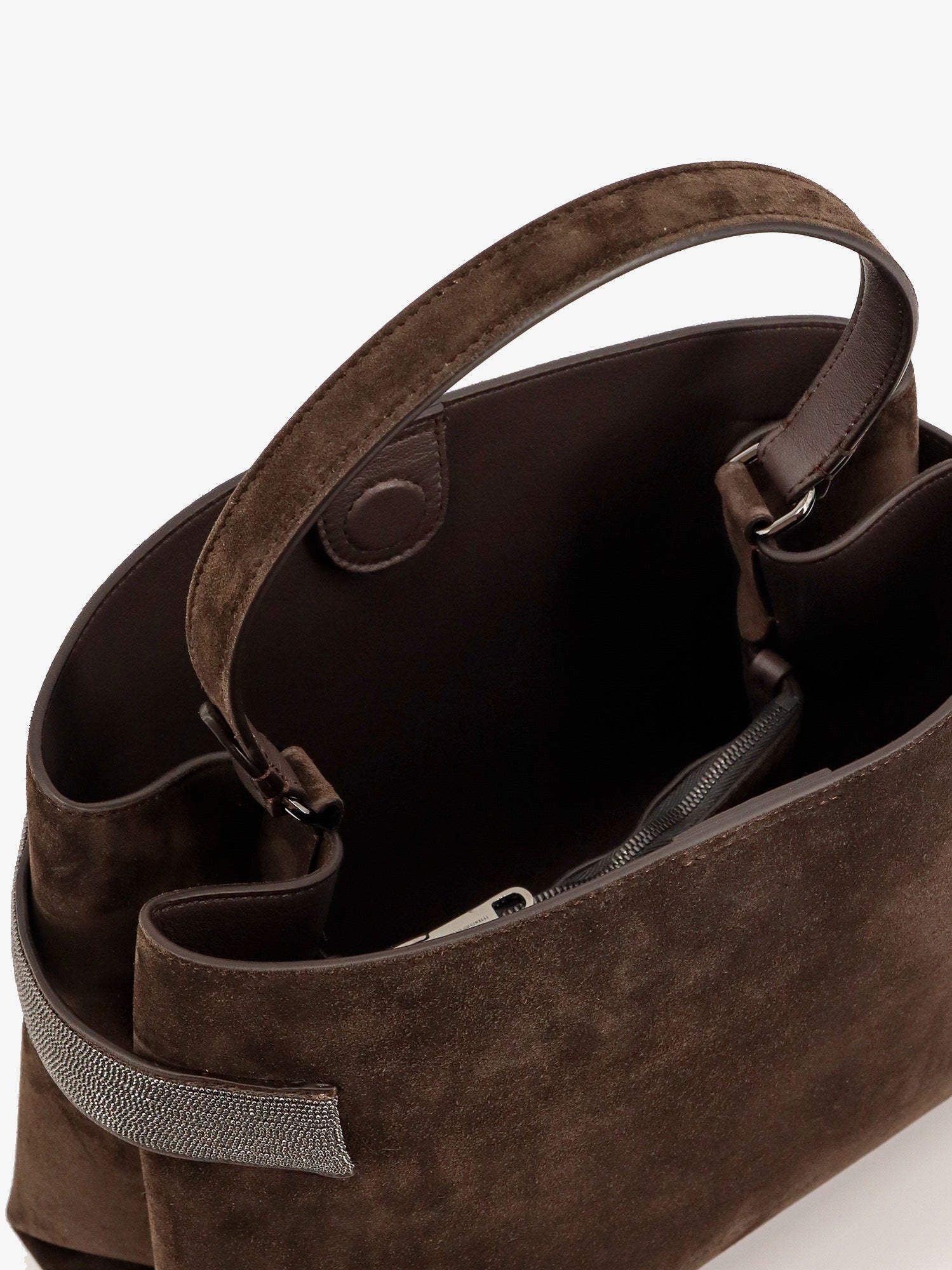 Brunello Cucinelli Suede Shoulder Bag - 4