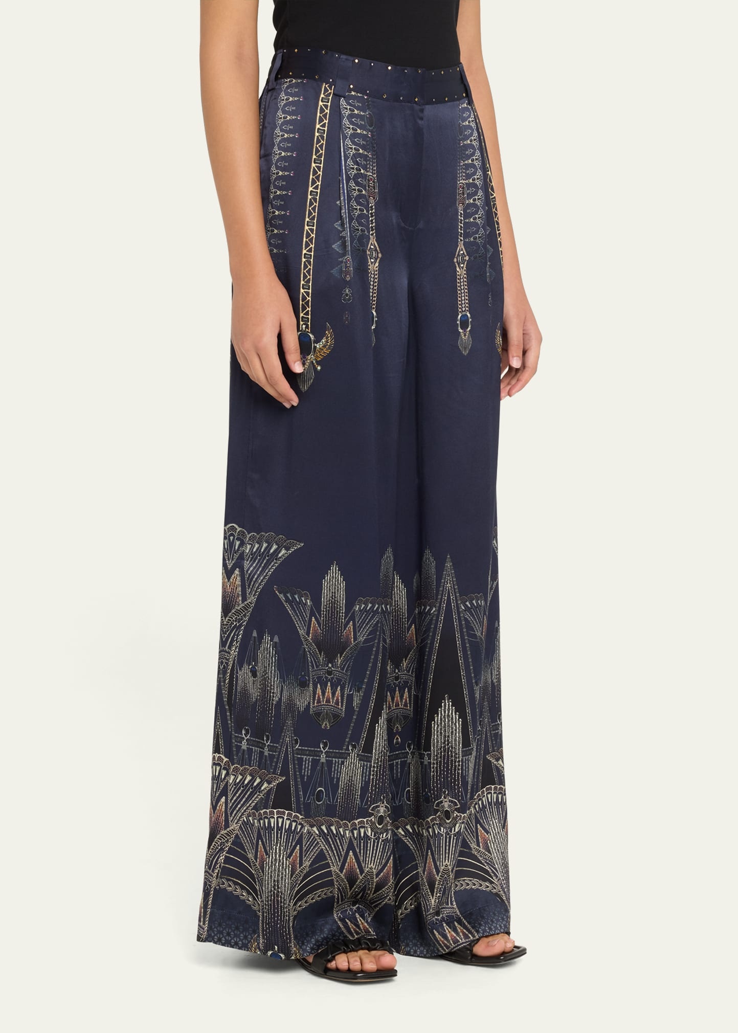 The Egypt Effect Silk Wide-Leg Pants - 4