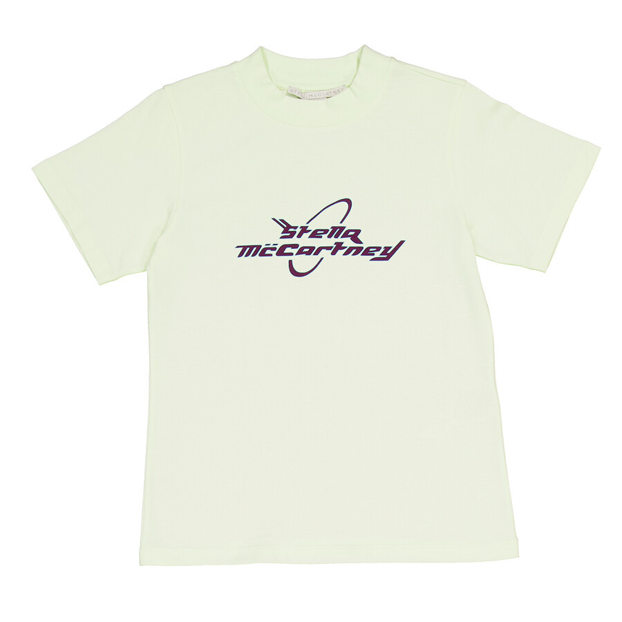 Stella Mccartney Ladies Yellow Logo-Print Short-Sleeve T-Shirt - 5
