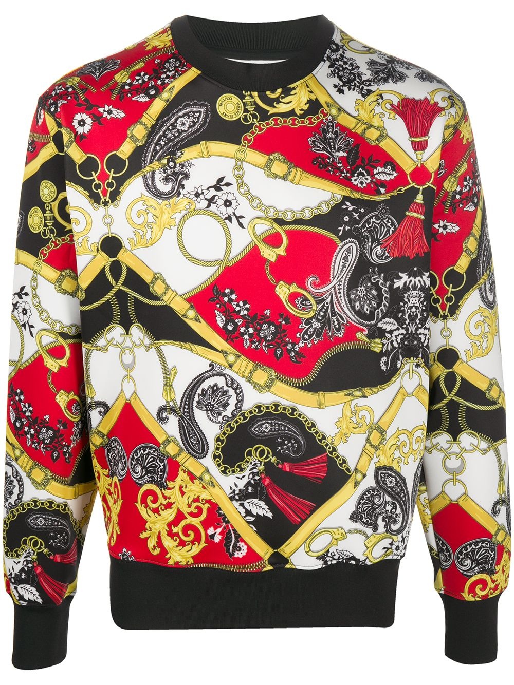 baroque print sweatshirt - 1