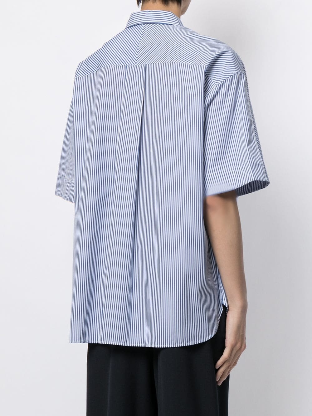 striped short-sleeved shirt - 4