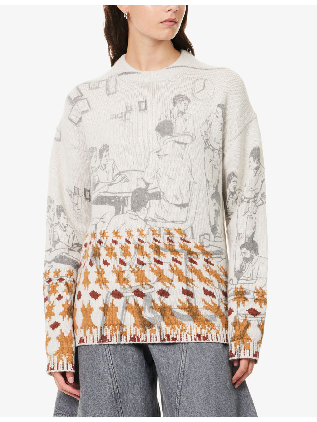 Relaxed-Fit Jacquard Wool-Blend Jumper - 3
