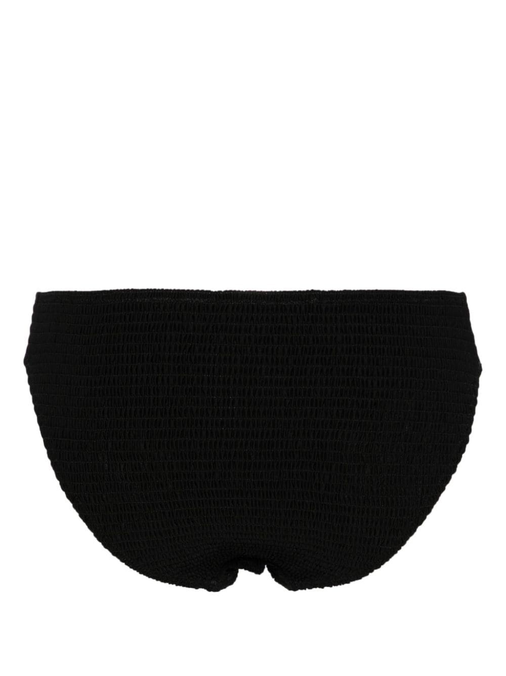 mid-rise smocked bikini bottoms - 2