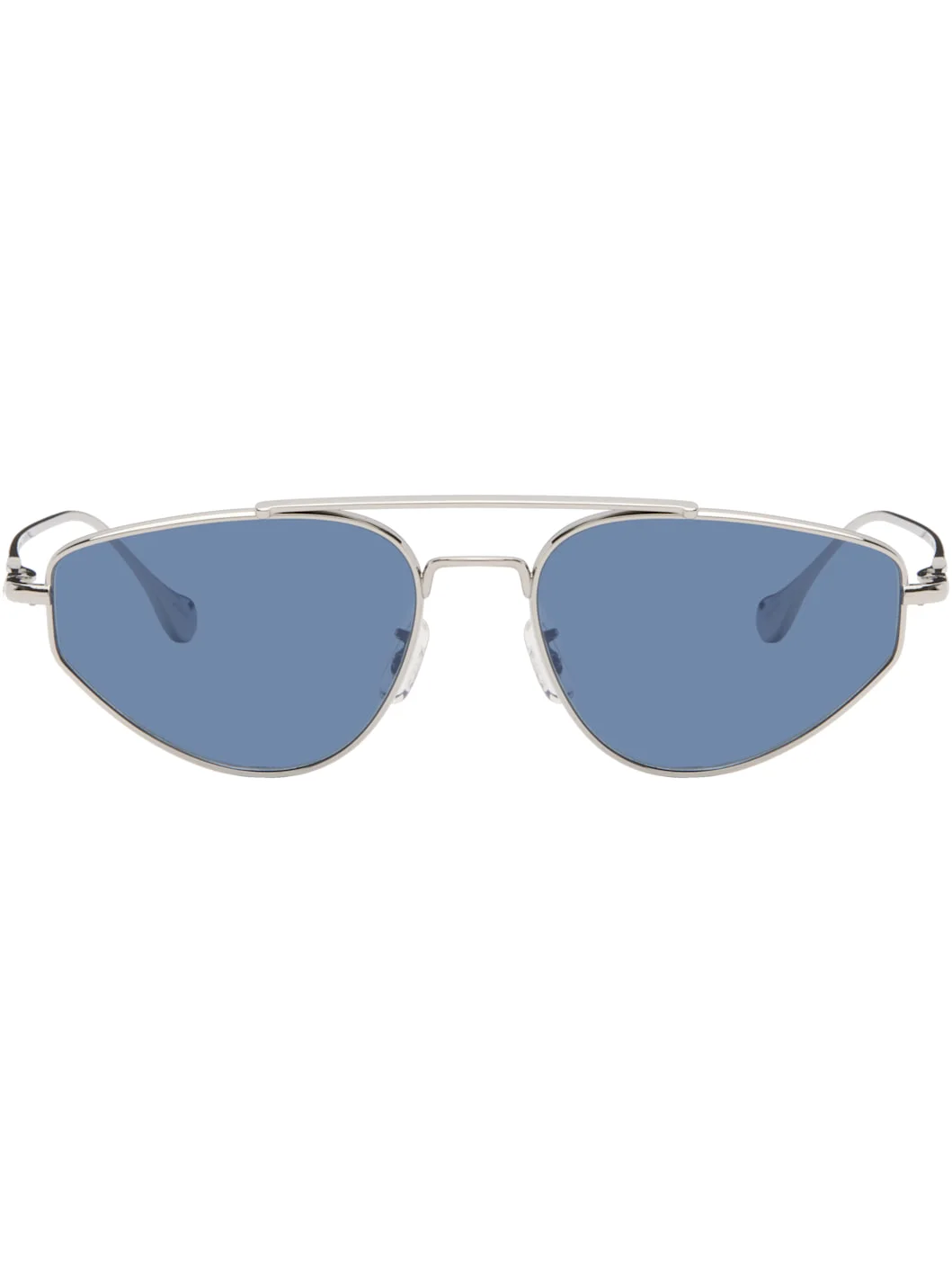 Silver Oliver Peoples 'Edition 5' Aviator Sunglasses - 1