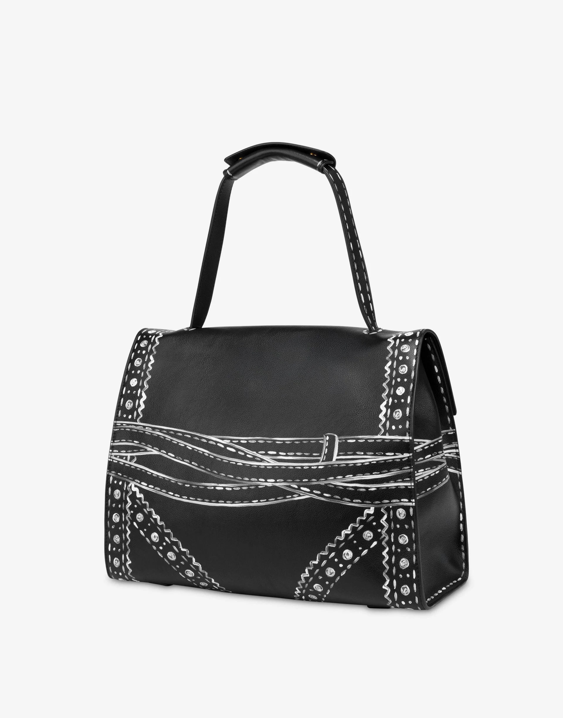 MOSCHINO TIE ME MEDIUM HAND BAG - 1