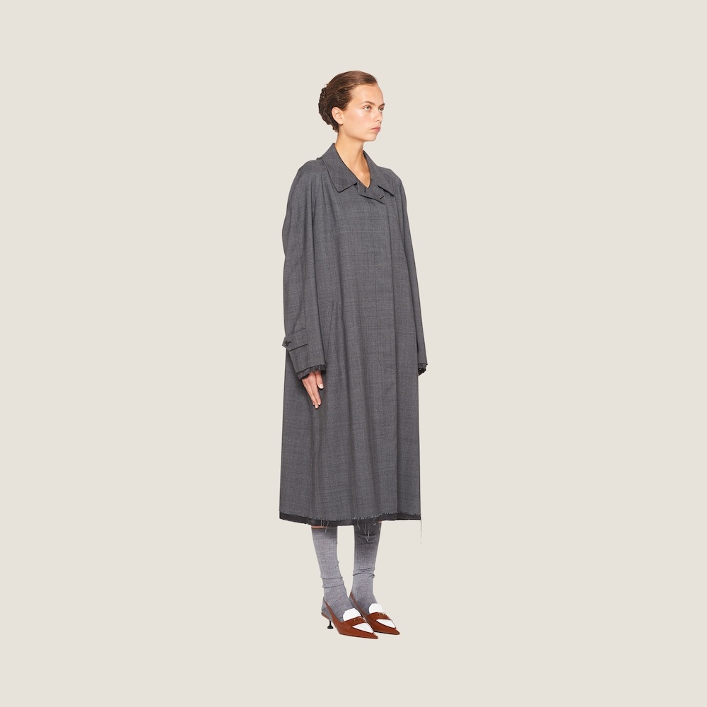 Single-breasted Prince of Wales check wool coat - 5