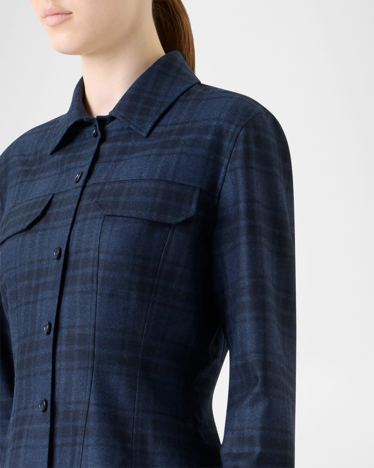 Long-Sleeve Check Flannel Shirt - 5
