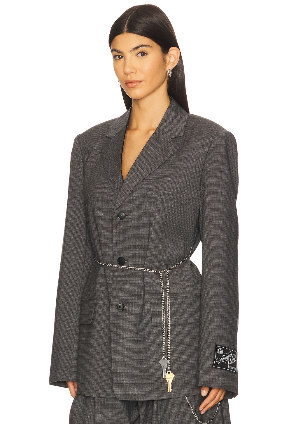 Tailored Blazer With Chain - 2
