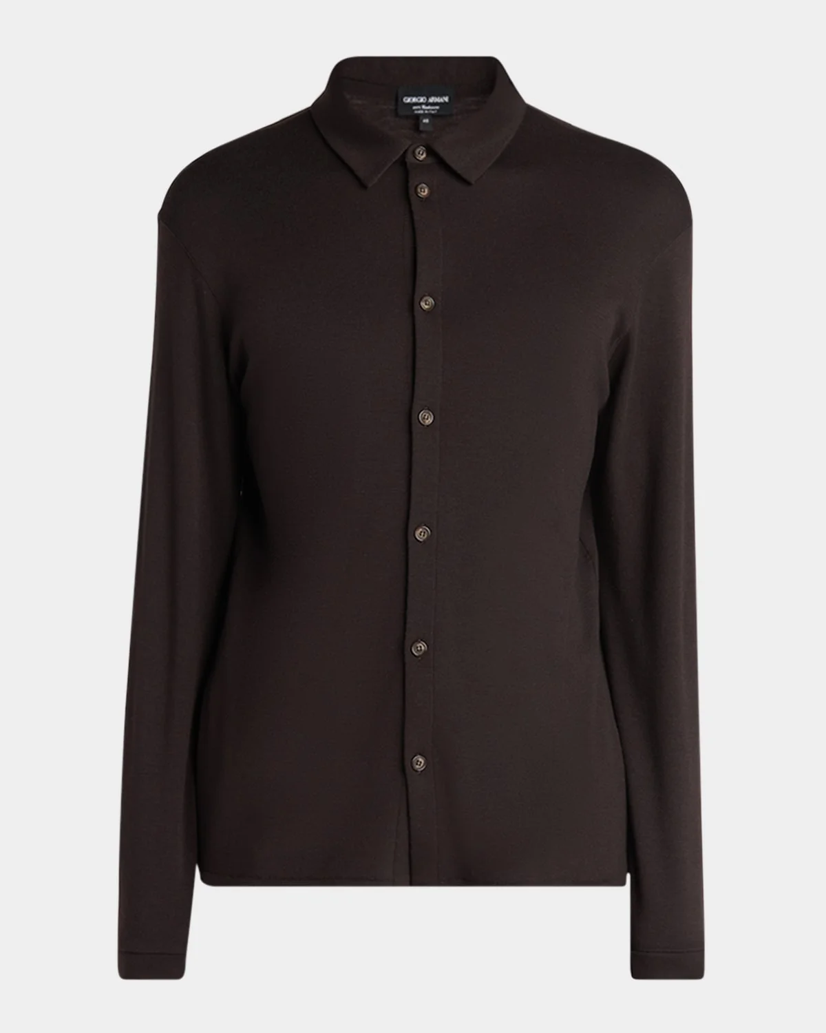 Men's Solid Cashmere Button-Down Shirt - 1