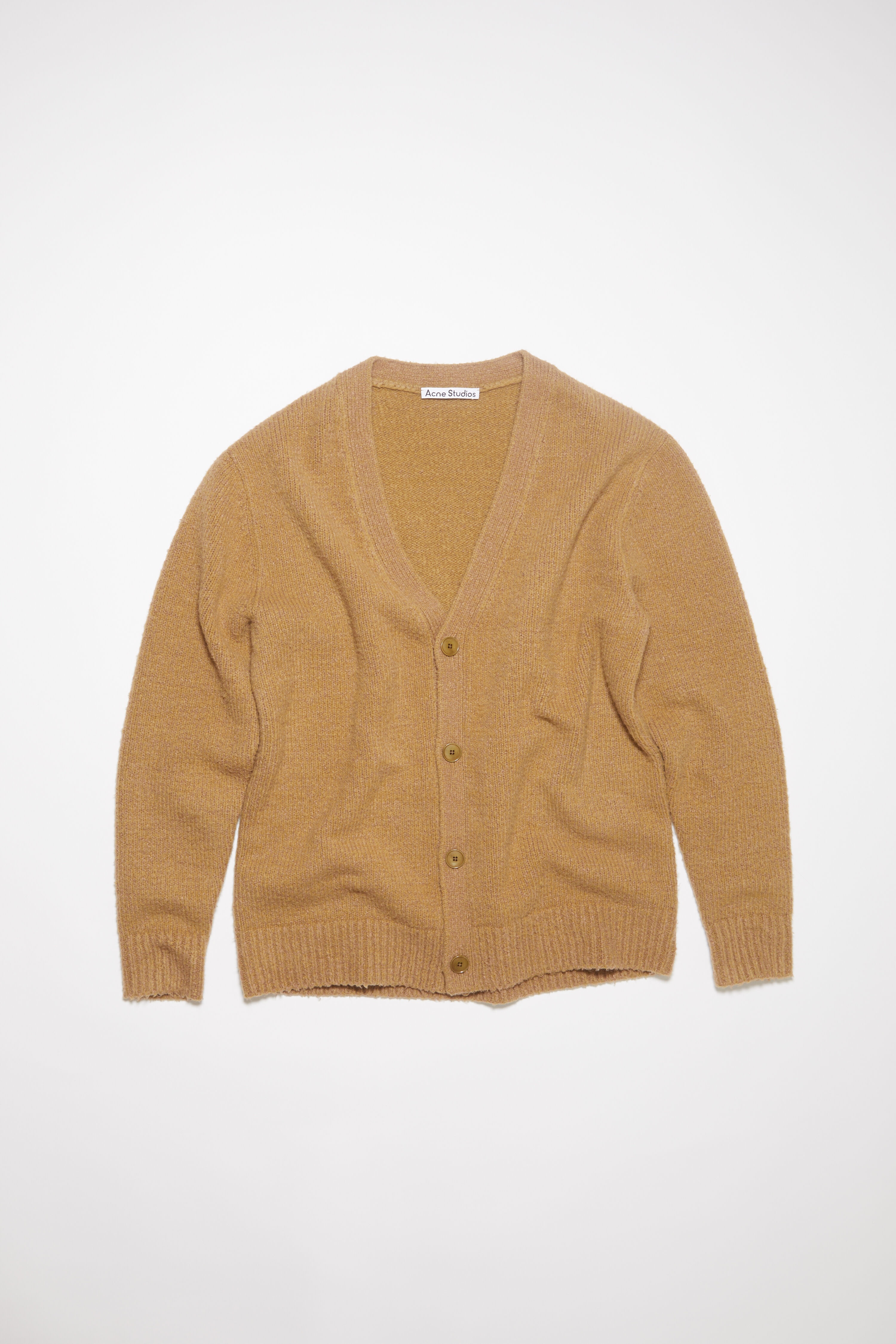 Wool blend cardigan - Camel brown - 1