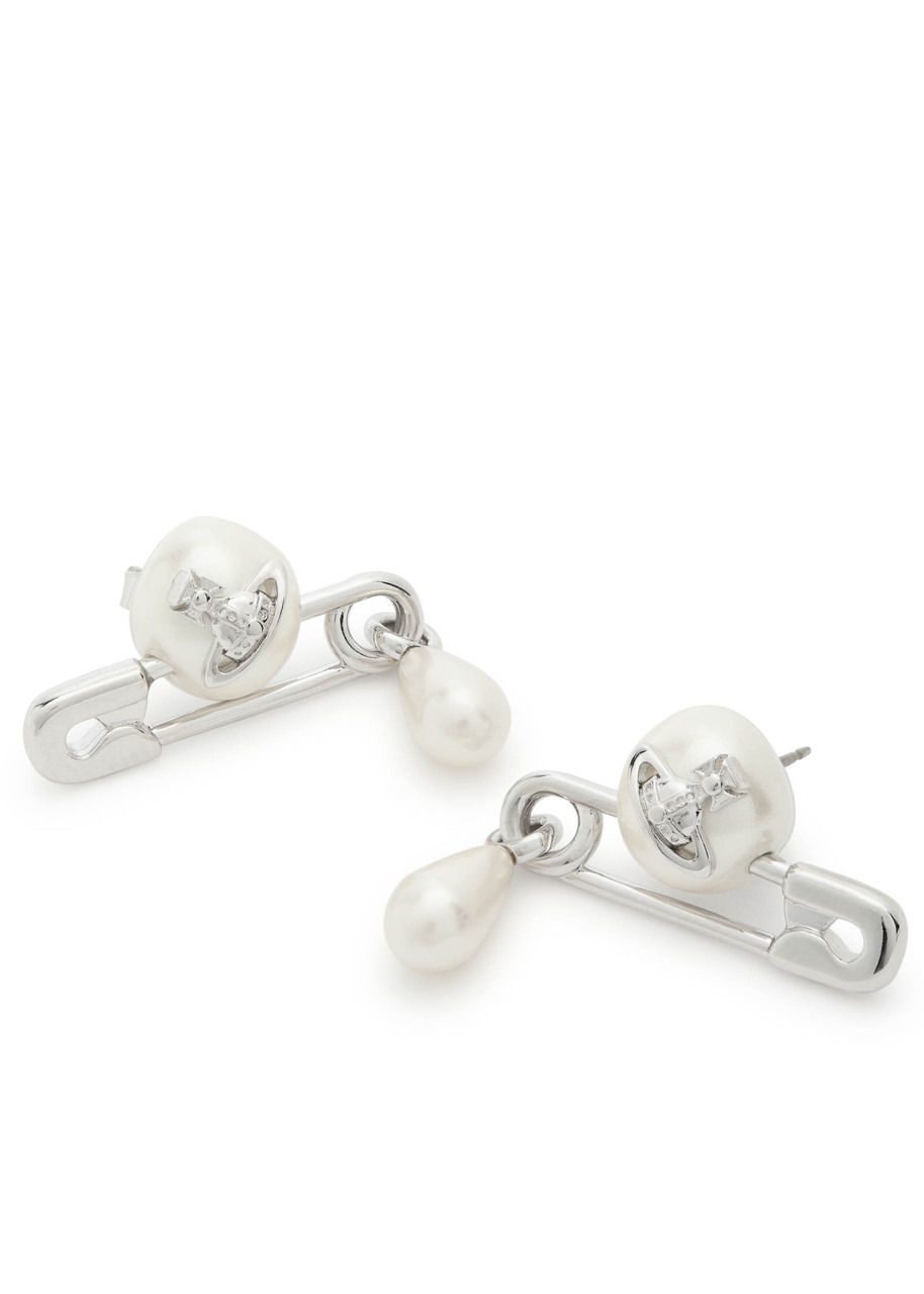 Vivienne Westwood Claude Small Safety-pin Stud Earrings - 3