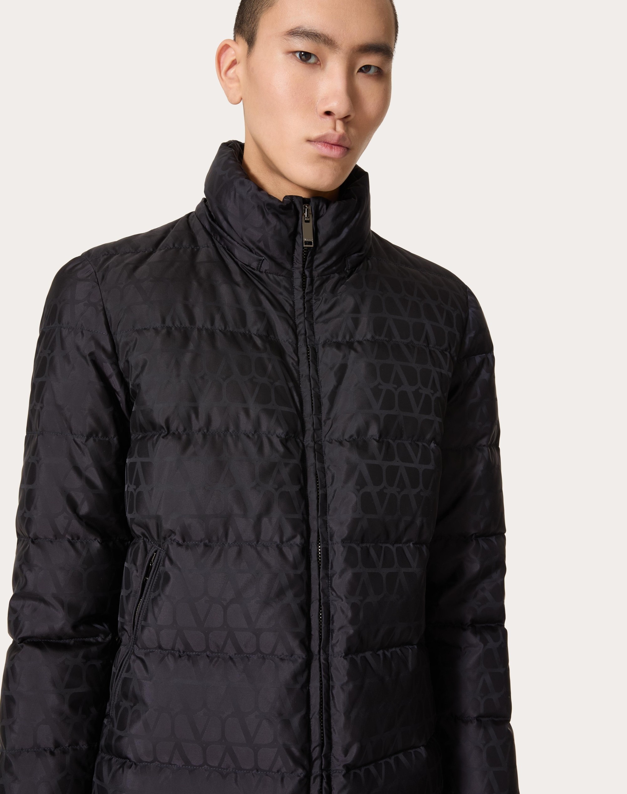 NYLON DOWN JACKET WITH TOILE ICONOGRAPHE PATTERN - 5