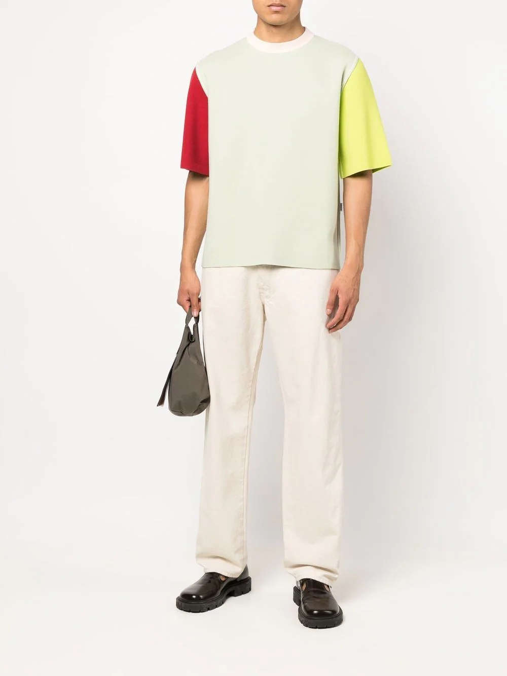 colour-block cotton T-shirt - 2