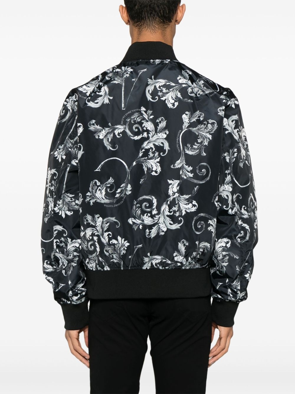Barocco-print bomber jacket - 4