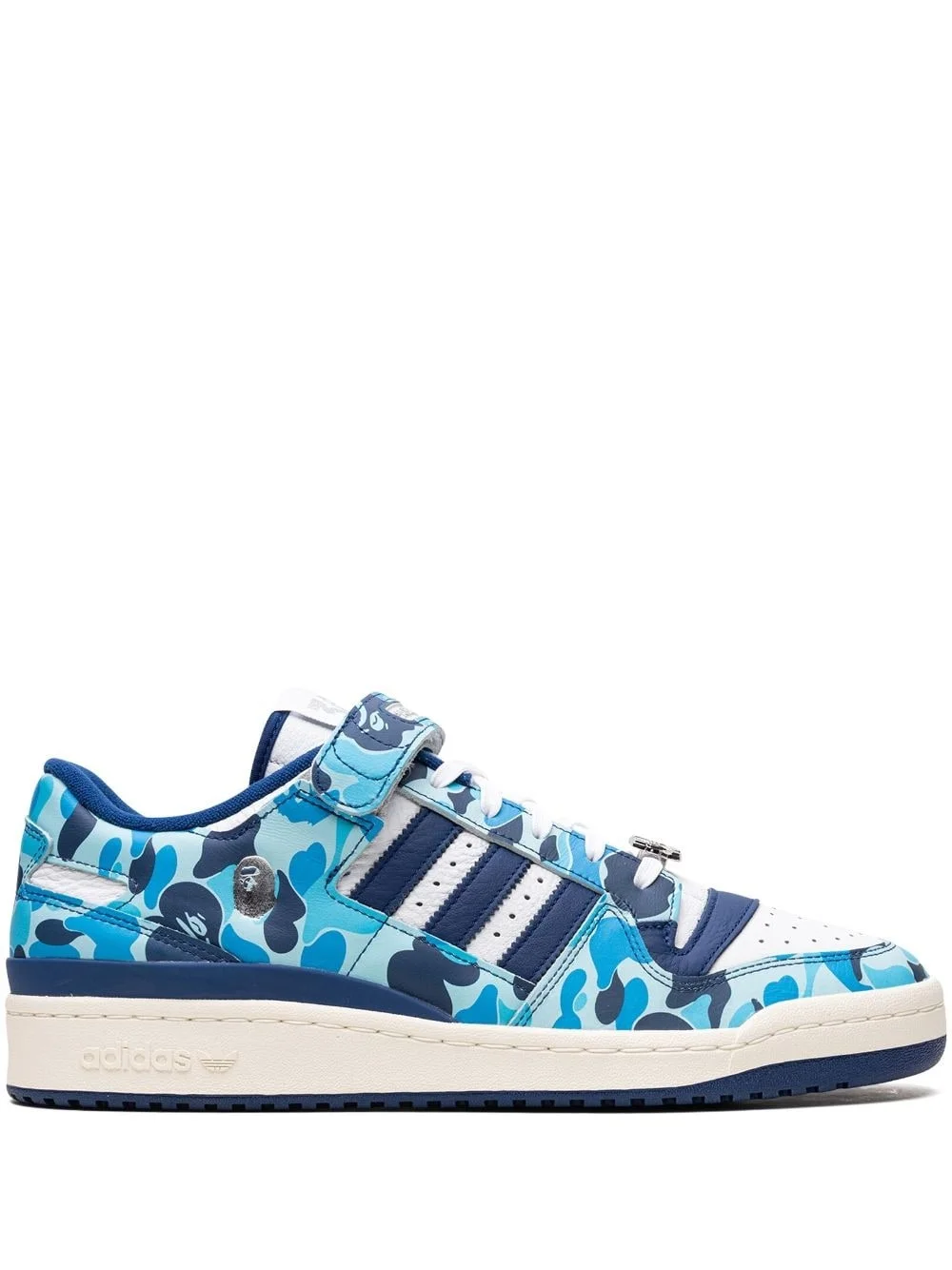 포럼 '84 낮은 "Bape 30 주년 기념 블루 카모"스니커 - 1