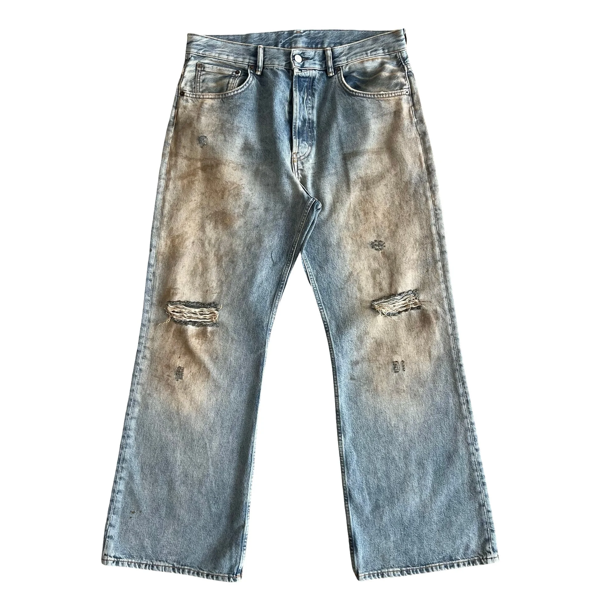 Acne Studios 2021 Distressed Mudwash Denim SZ 34 - 1