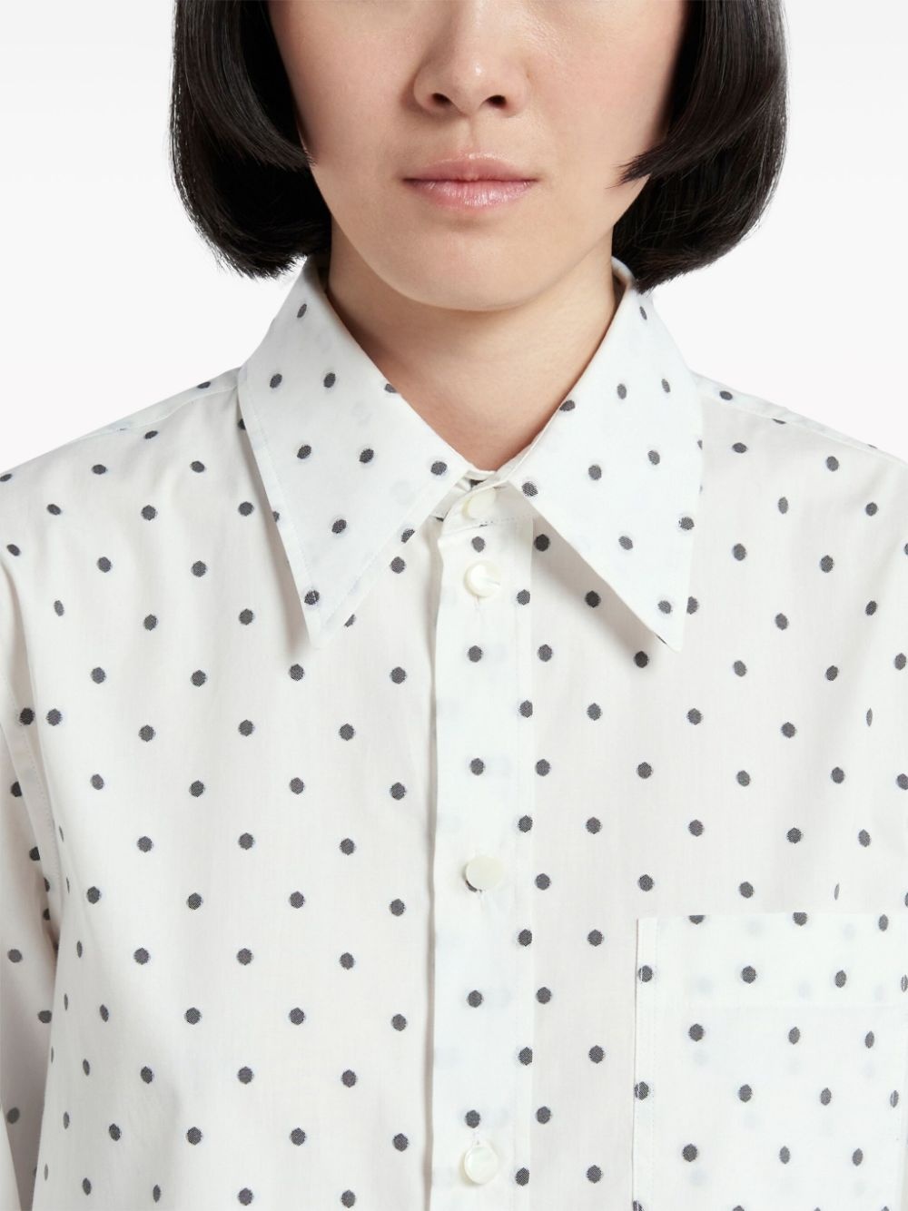 polka-dot cotton shirt - 5