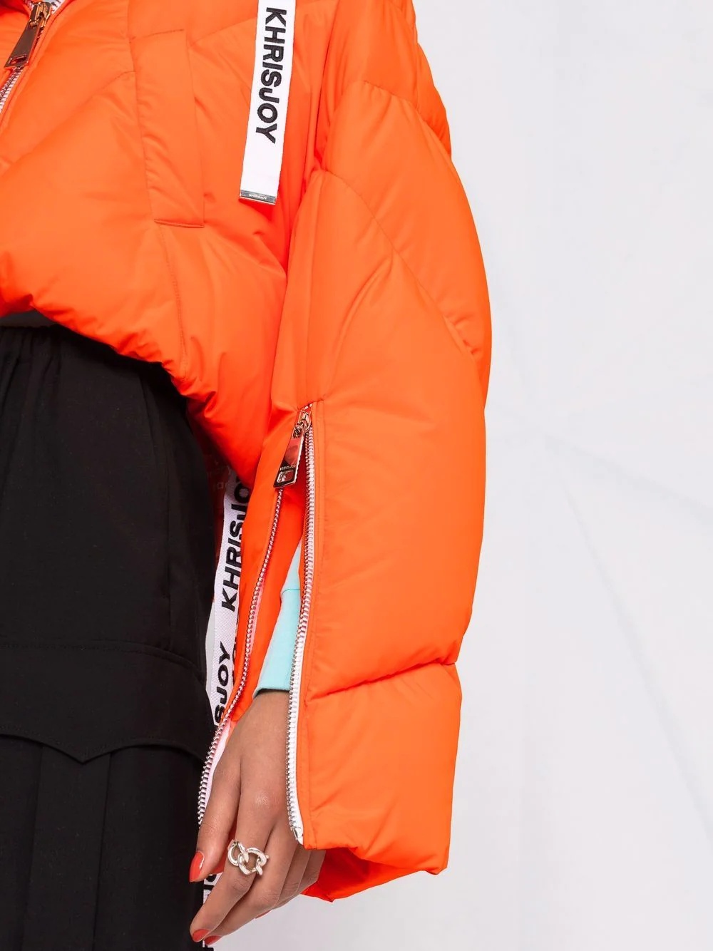 cropped feather-down puffer jacket - 3