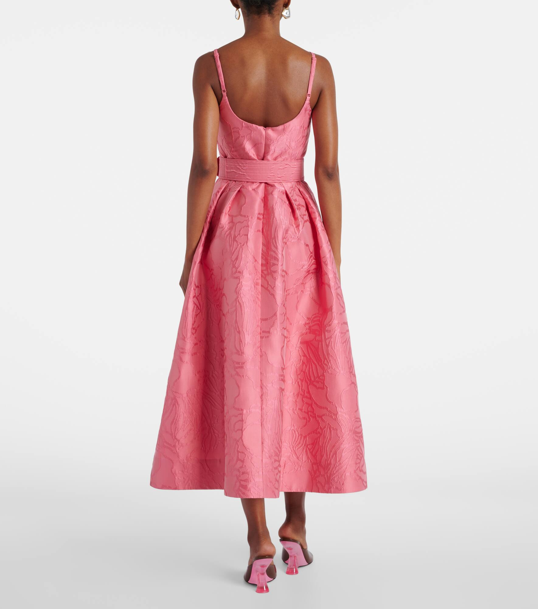 Petra floral jacquard cocktail dress - 3