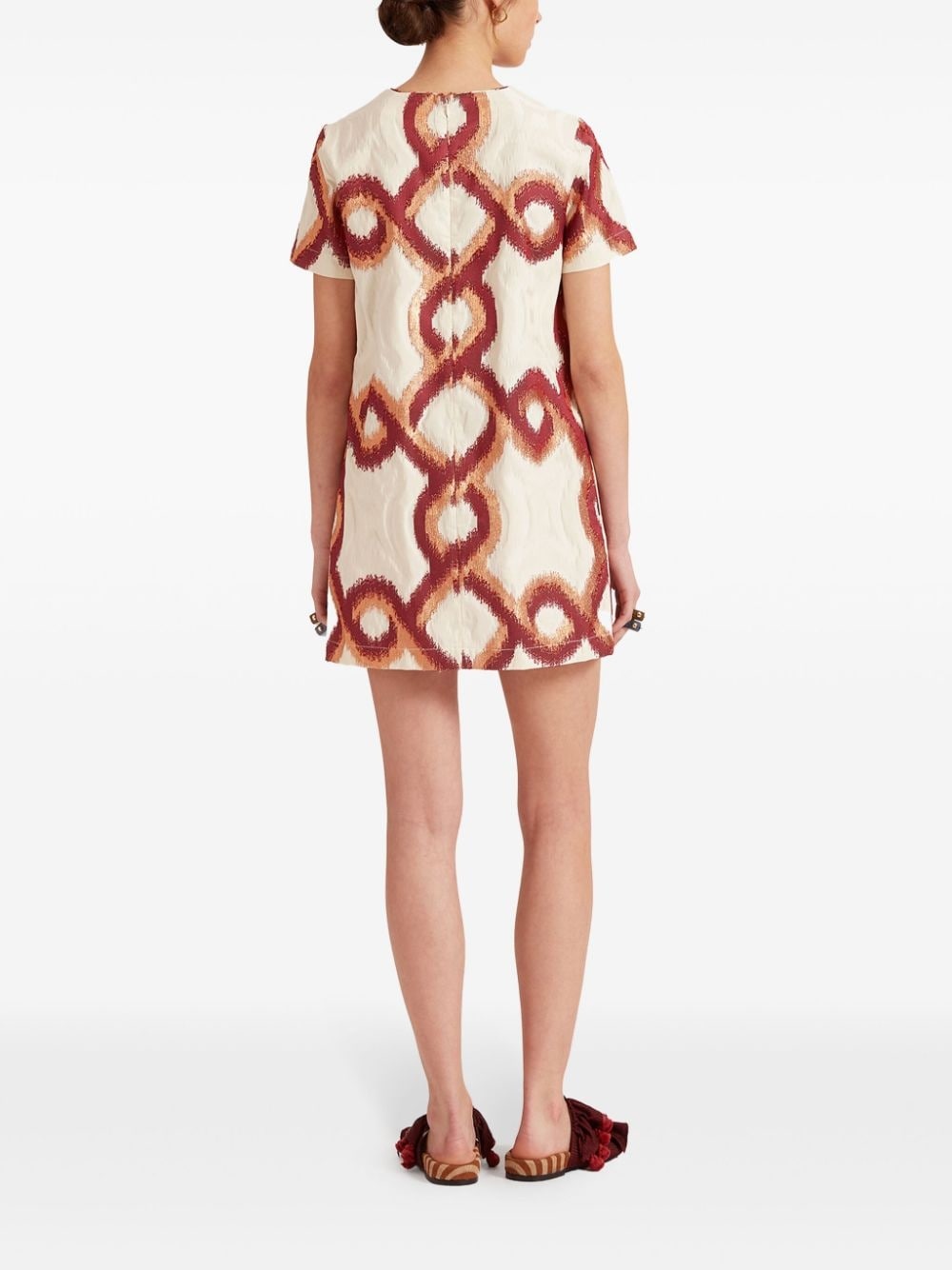 Mini Swing geometric-print short-sleeve dress - 3