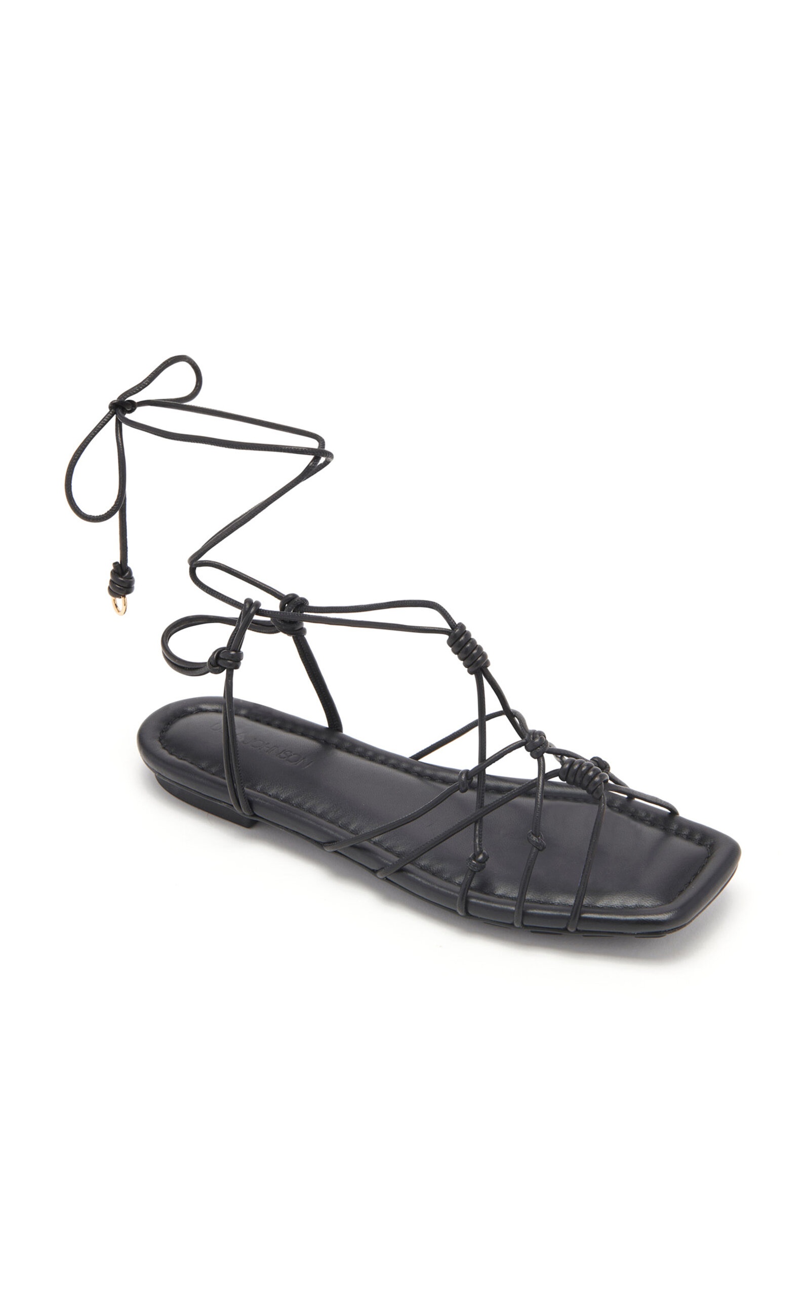 Freya Knotted Leather Sandals black - 2