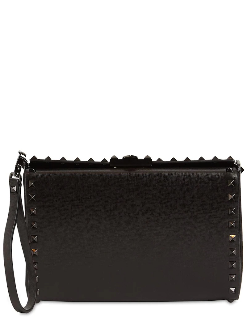 RUTHENIO STUDS LEATHER POUCH - 1