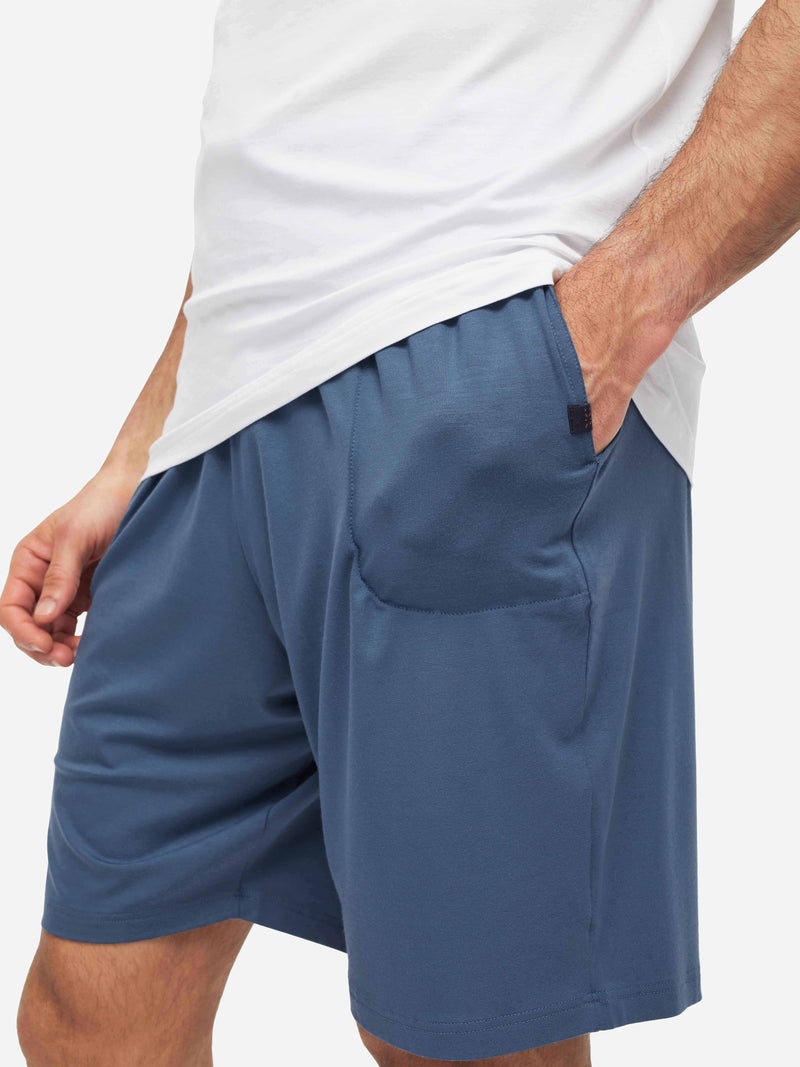 Men's Lounge Shorts Basel Micro Modal Stretch Storm Blue - 2