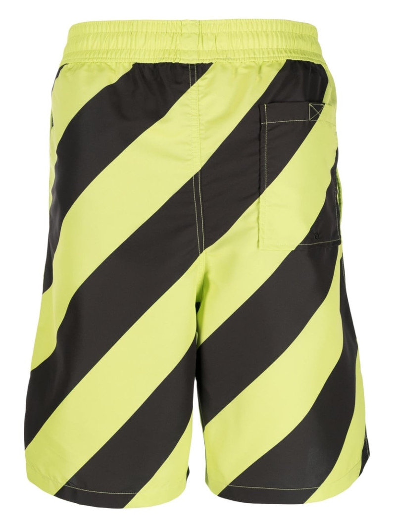 Off-White Diag Surfer striped swim shorts outlook