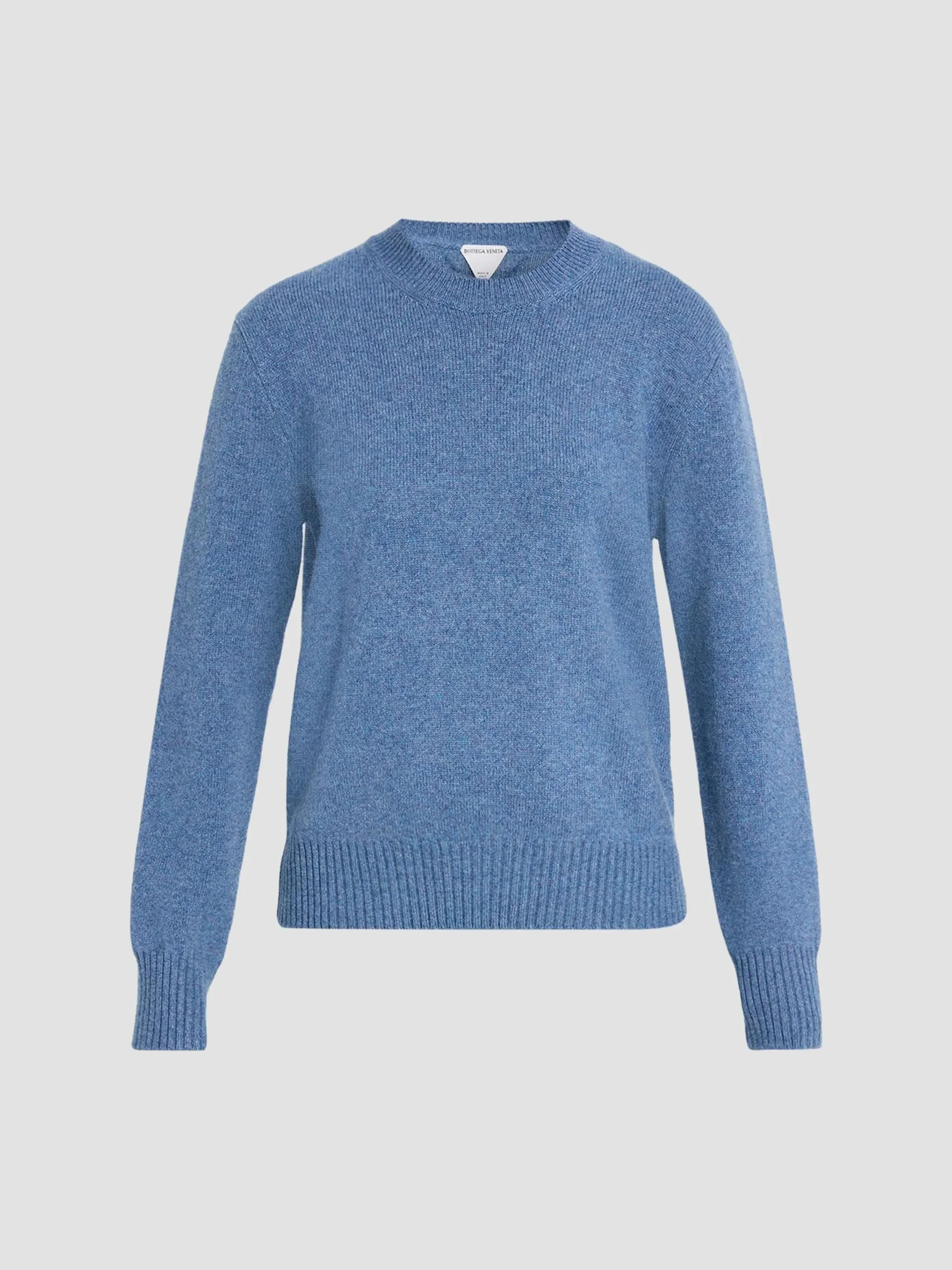 Women's Cashmere-Blend Crewneck Sweater - Blue - 1